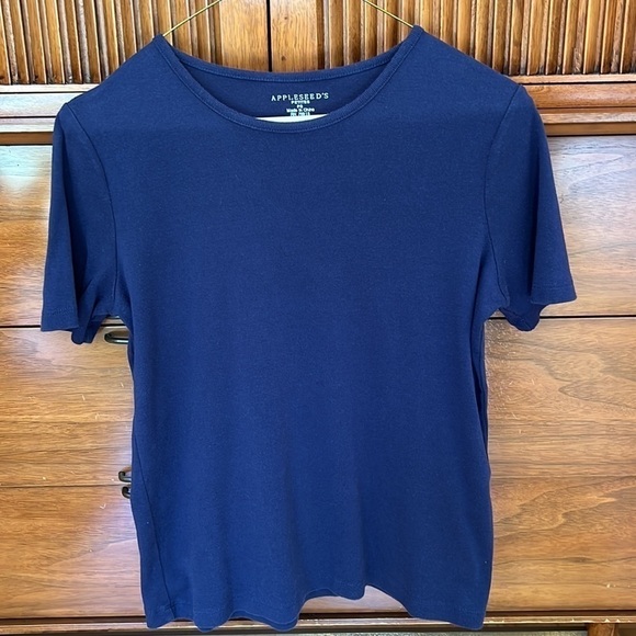Appleseed’s Boutique Fitted Blue Tee Shirt - Picture 5 of 6